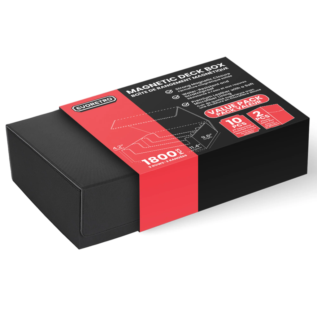 EVORETRO - Magnetic card deck storage holding 1800pcs