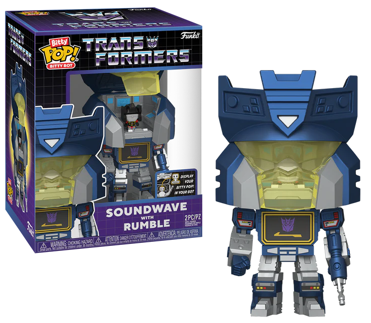 TRANSFORMERS - Bitty Bots - Soundwave with Rumble