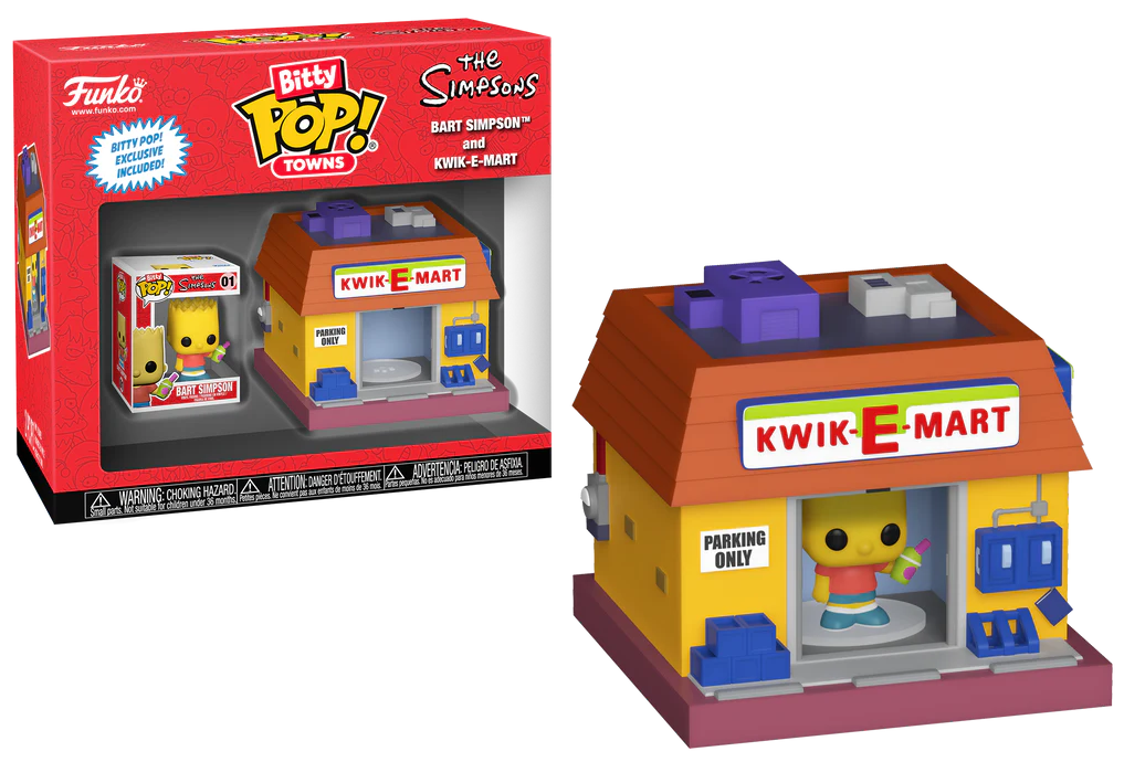 THE SIMPSONS - Bitty Pop Town - Bart Simpson and Kwik-E-Mart