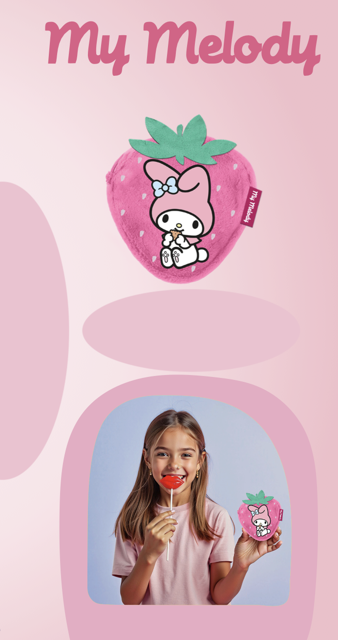 [PREORDER] MY MELODY - Strawberry - Fur Coin Purse '12x11x2cm'
