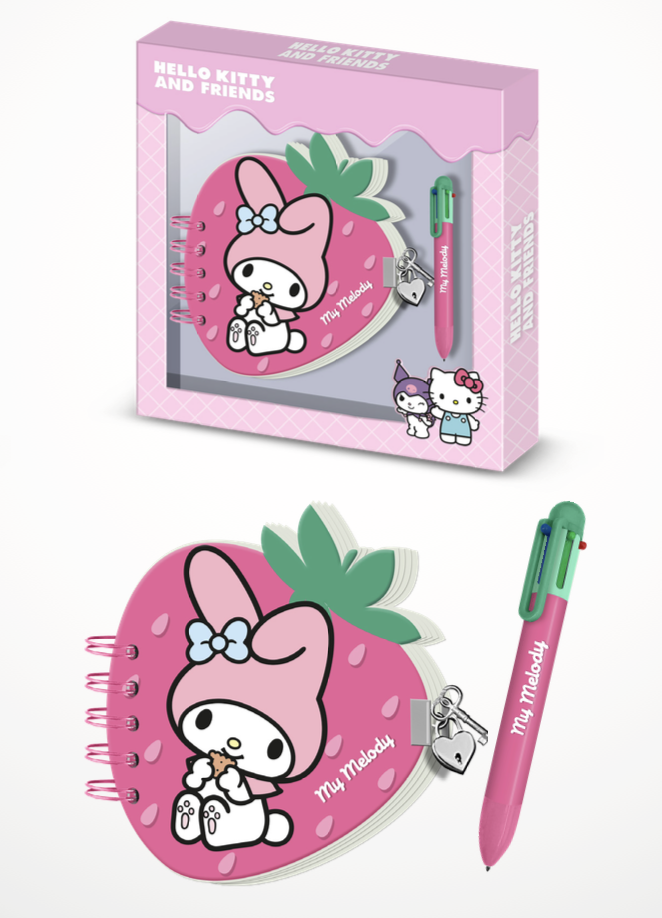 [PREORDER] MY MELODY - Strawberry - Gift Box - Diary + Pen