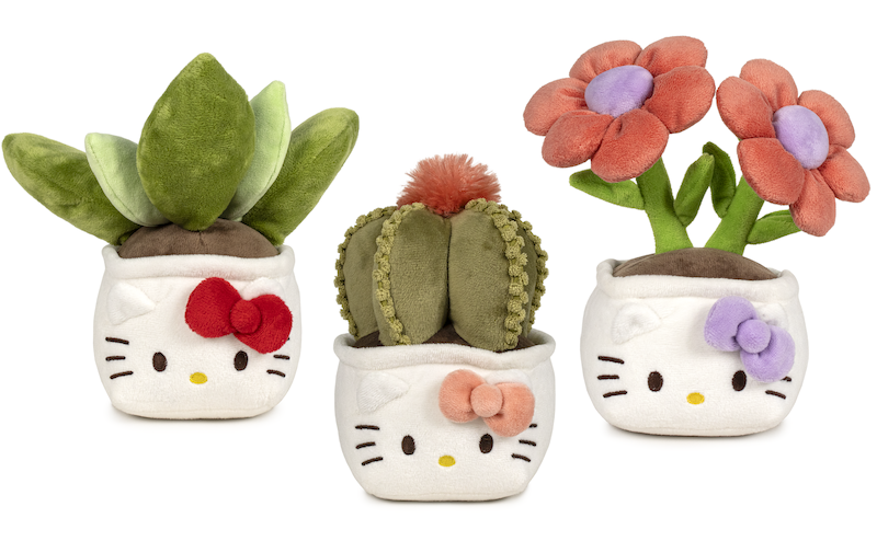 HELLO KITTY - Plants - Assortment of 6 Plushs - 3 Models - 25cm