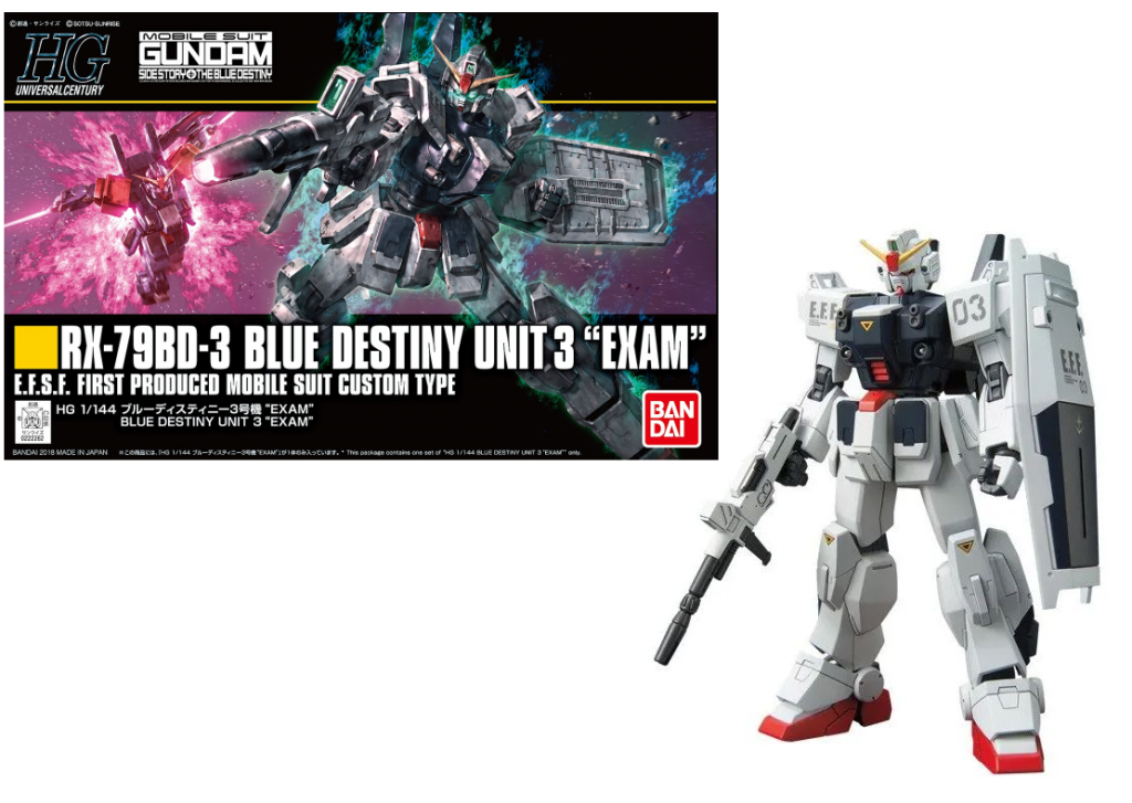 GUNDAM - HG RX-79BD-3 Blue Destiny Unit 3 'EXAM' 1/144 - Model Kit