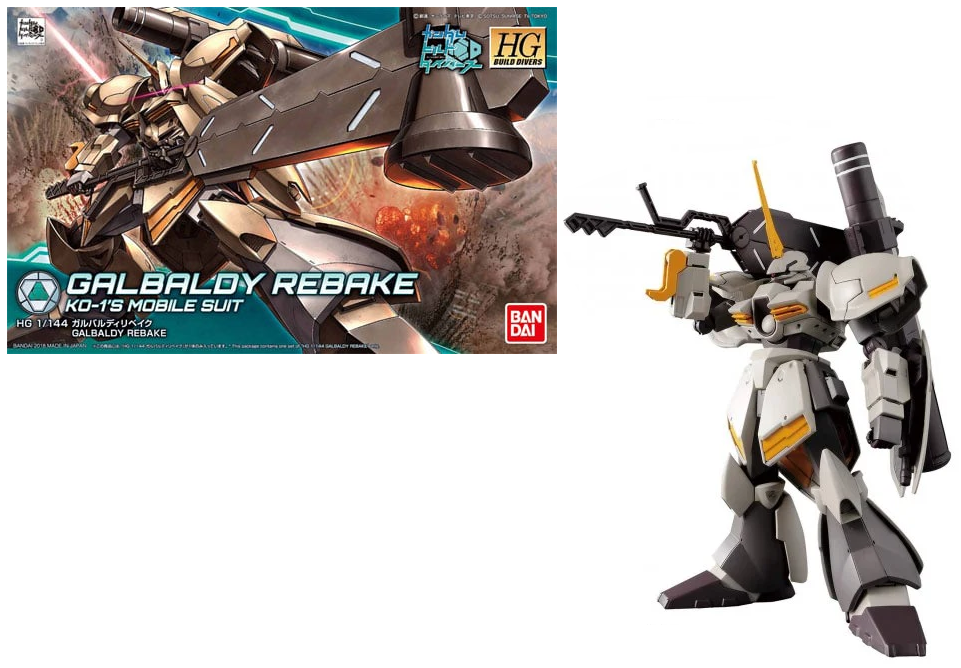 GUNDAM - HG Galbaldy Rebrake KO-1'S Mobile Suit 1/144 - Model Kit