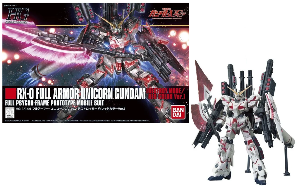 GUNDAM - HGUC Full Armor Unicorn Gundam Detroy Mode 1/144 - Model Kit