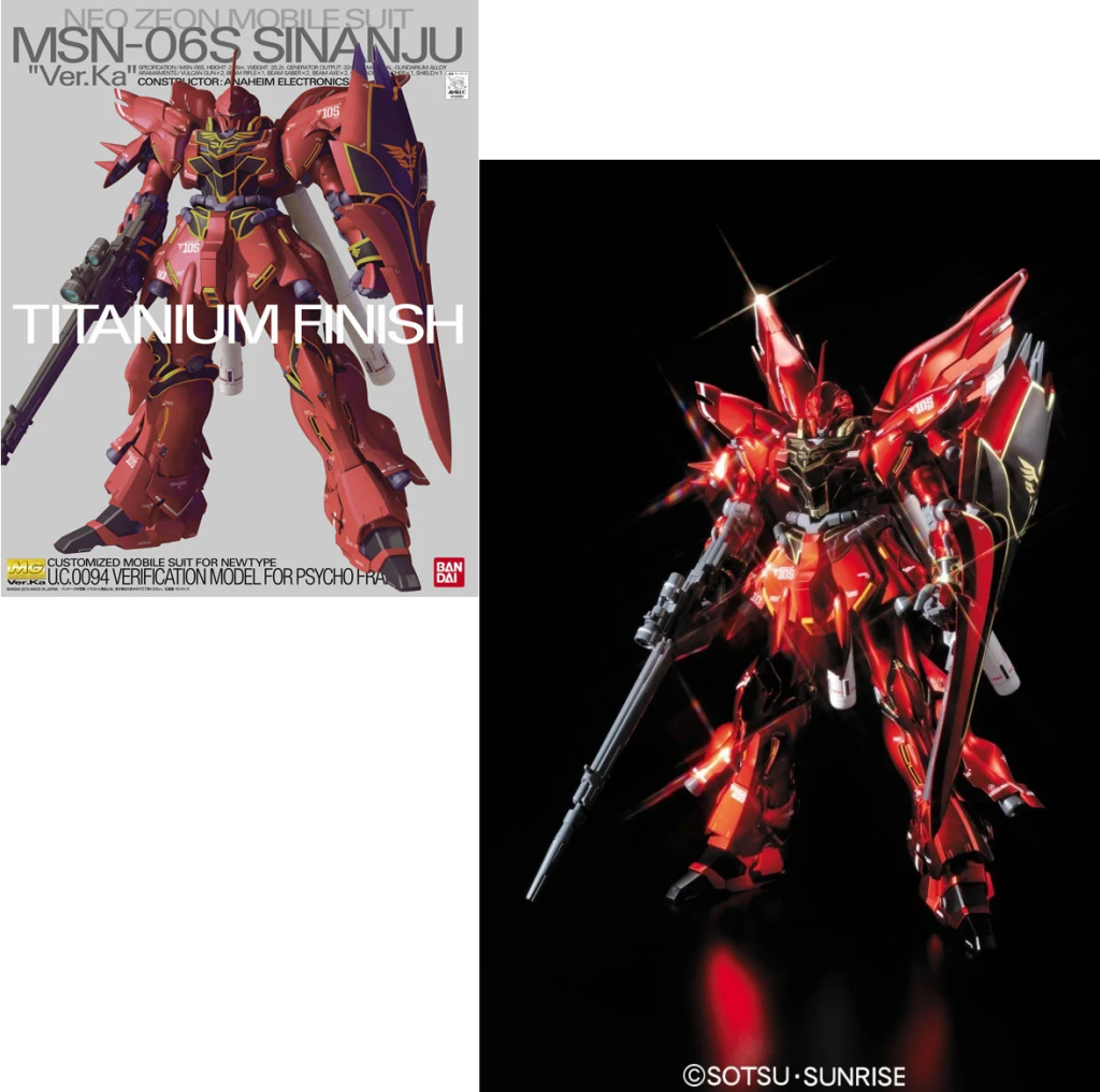 GUNDAM - MG 1/100 MSN-06S Sinanju Ver.Ka Titanium Finish - Model Kit