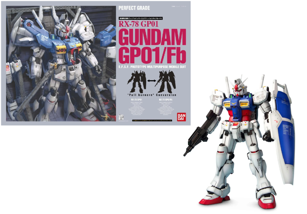 GUNDAM - PG 1/60 RX-78 Gundam GP-01/Fb - Model Kit 18cm REPROD
