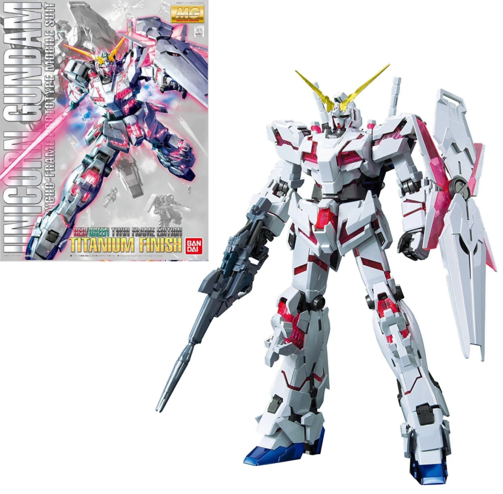 GUNDAM - MG 1/100 Unicorn Gundam (Red/Green TF) Titanium - Model Kit