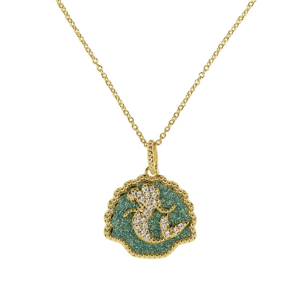 LITTLE MERMAID - Shellfish - Gold Brass Plated Necklace