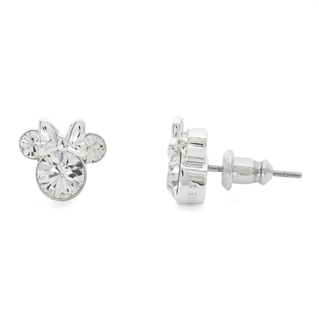 MINNIE - Stud Birthstone Earrings in Plated Brass - April