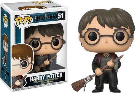 Harry Potter POP! Movies Vinyl Figure Harry with Firebolt & Feather 9 cm