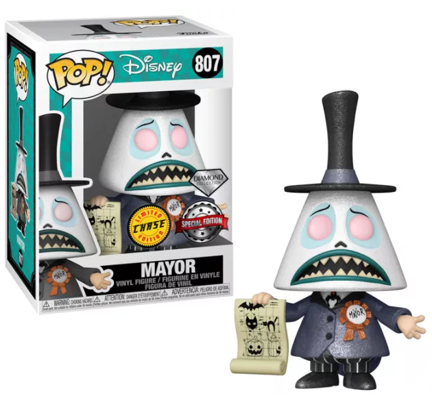 Nightmare before Christmas POP! Animation Vinyl Figure Mayor w/Megaphone(DGLT)w/Chase 9 cm Assortment (6)