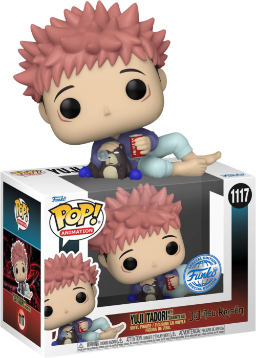 Jujutsu Kaisen POP! Animation Vinyl Figure Itadori w/ Tsukamoto Doll 9 cm