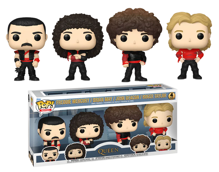 Queen POP! TV Vinyl Figure 4-Pack Radio Gaga 9 cm