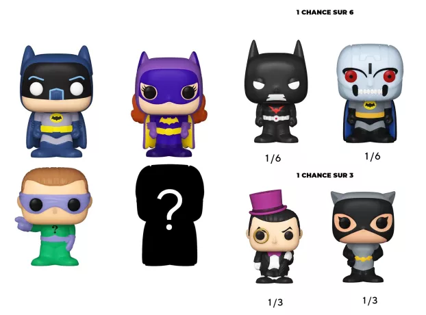 DC Bitty POP! Vinyl Figure 4-Pack Batman Adam West 2,5 cm