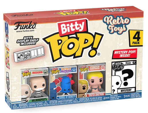 Retro Toys Bitty POP! Vinyl Figure 4-Pack Mr. Monopoly 2,5 cm