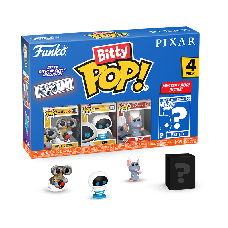 PIXAR - Bitty Pop 4 Pack 2.5cm - Wall-E