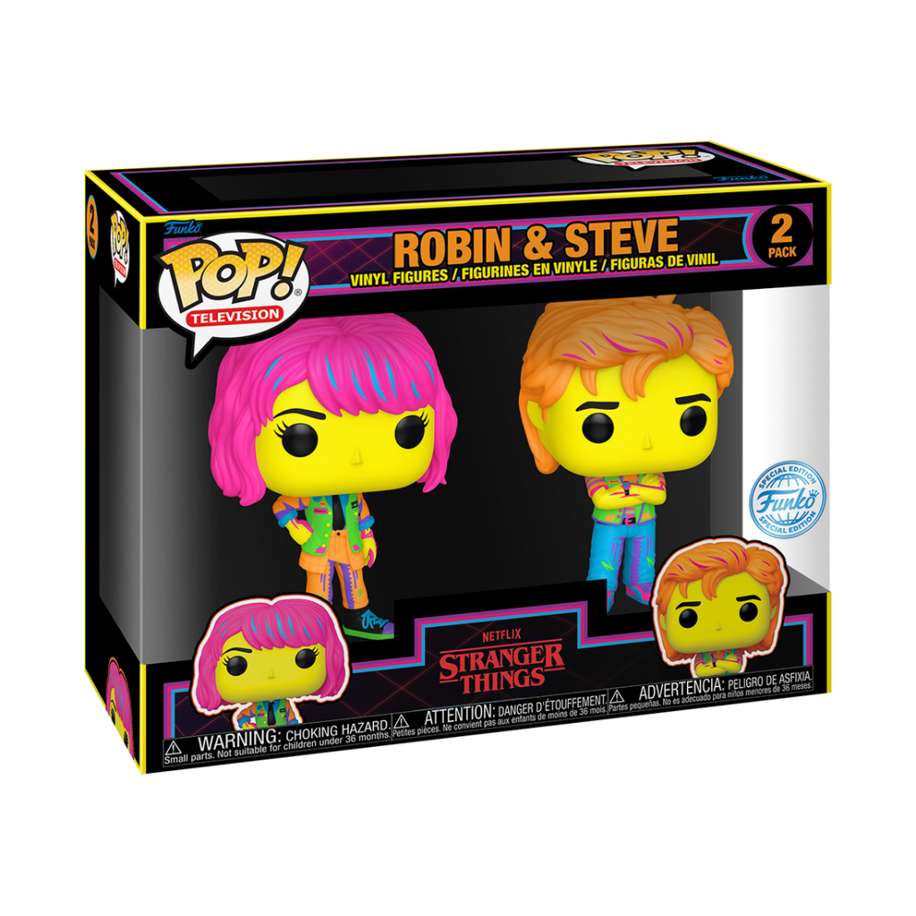 STRANGER THINGS - POP TV - 2 Pack Robin & Steve (BLKLT)