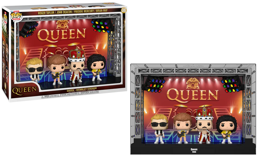 [PREORDER] Queen POP Moments Deluxe Vinyl Figures 4-Pack Wembley Stadium