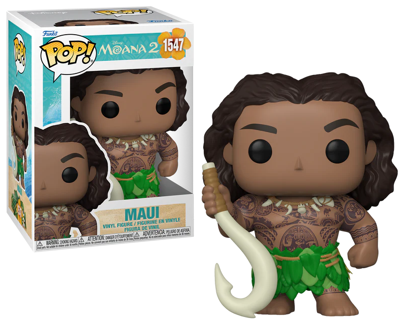 Moana 2 POP! & Buddy Vinyl Figure Maui with Fish Hook 9 cm