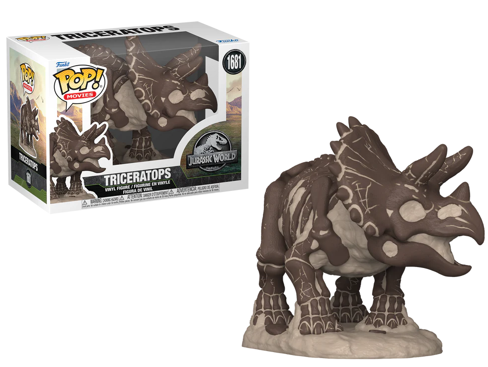 Jurassic Park Fossil POP! Movies Vinyl Figure Triceratops 9 cm