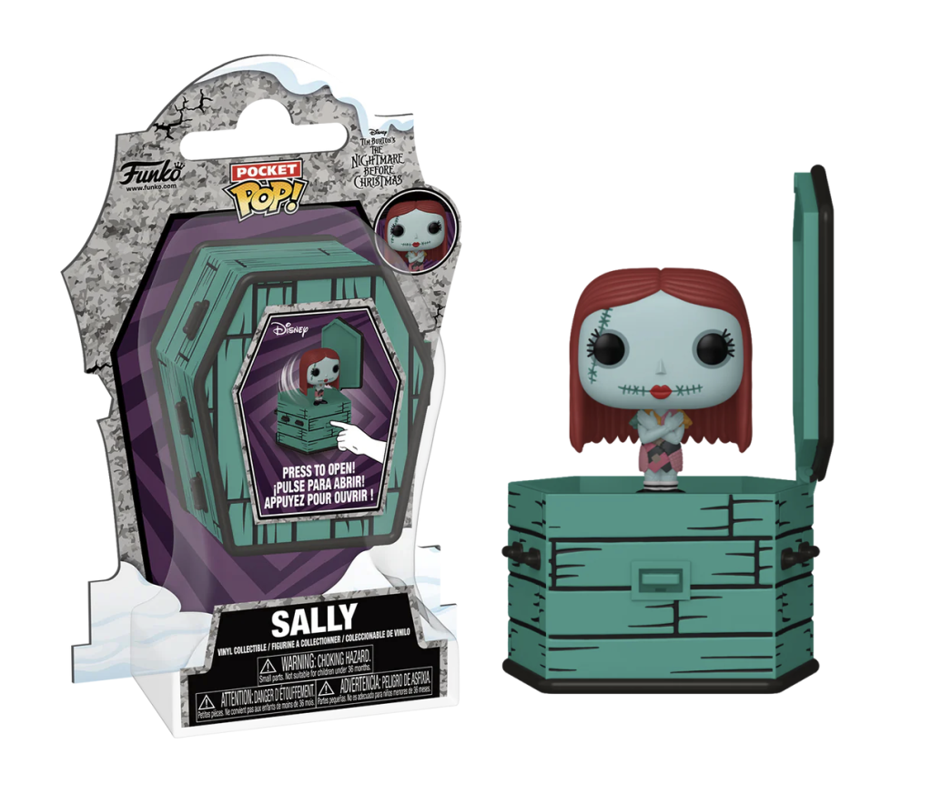 The Nightmare Before Christmas Coffin Pocket POP! Vinyl Figure Sally Sewing 6 cm