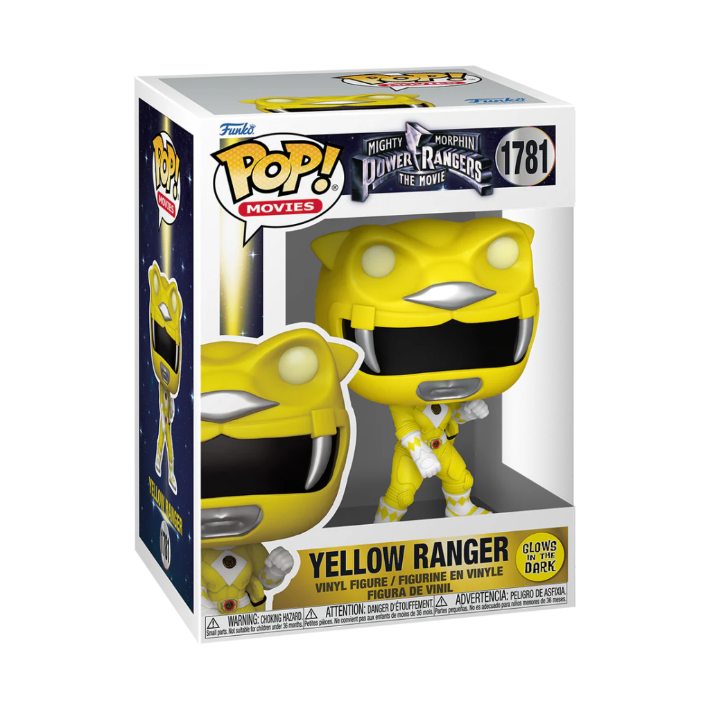 Mighty Morphin Power Rangers: The Movie POP! Movies Vinyl Figures Yellow Ranger (GITD) 9 cm