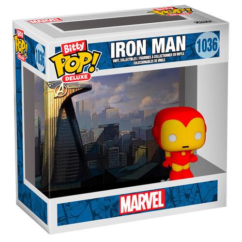 Iron Man Bitty POP! Deluxe Vinyl Figure Iron Man(AvengerTower) Display (12) 2,5 cm