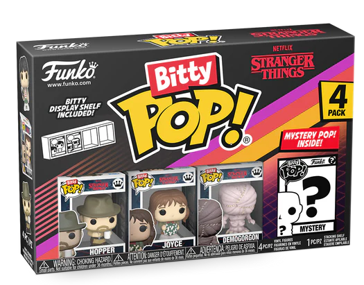 STRANGER THINGS - Bitty Pop 4 Pack 2.5cm - Hopper