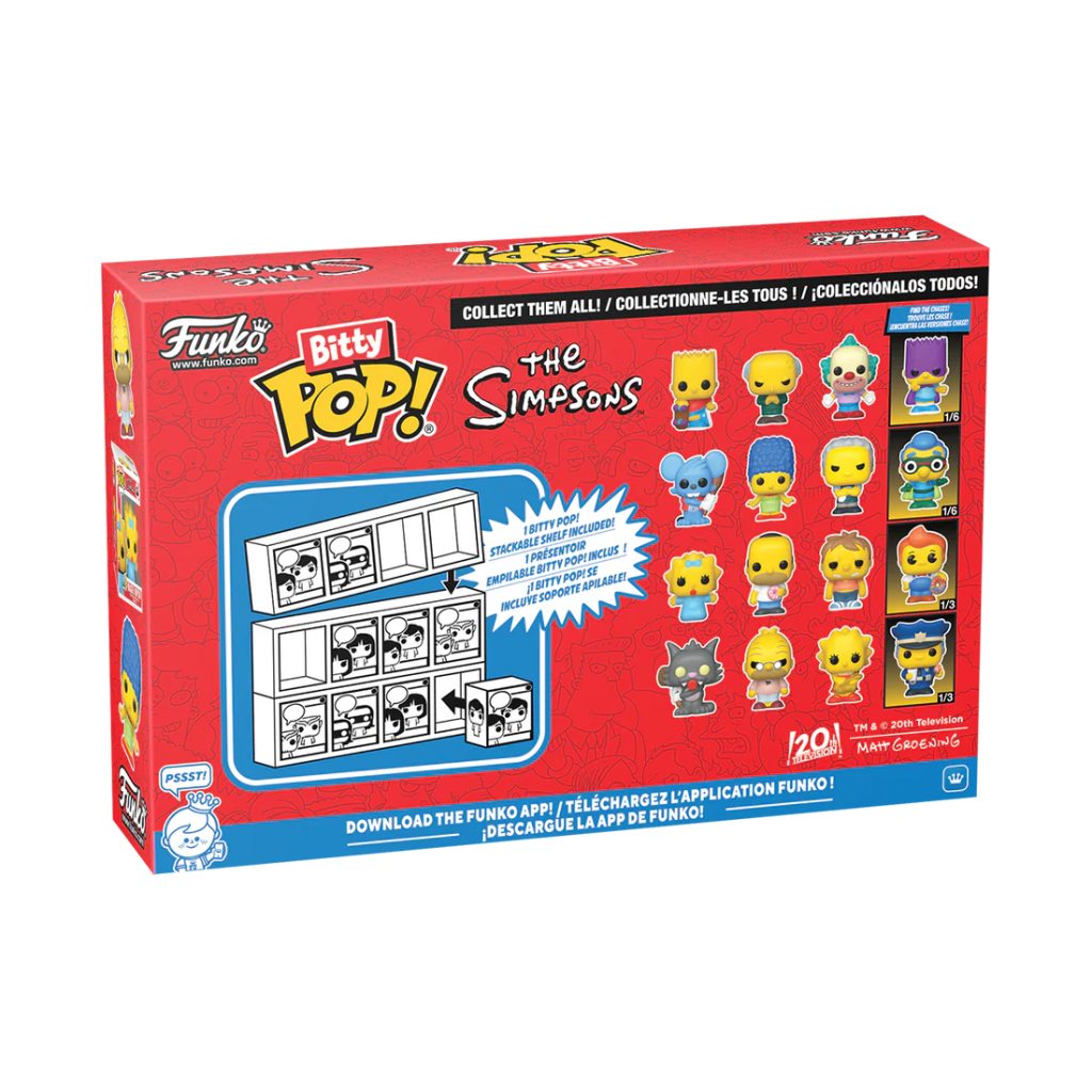 SIMPSONS - Bitty Pop 4 Pack 2.5cm - Bart