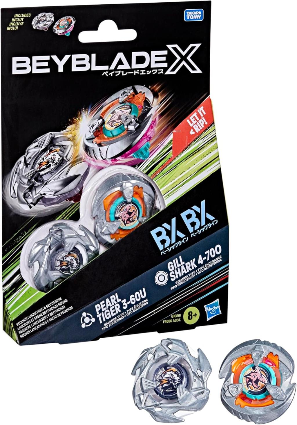 [PREORDER] BEYBLADE X - Gill Shark 4-70O & Pearl Tiger 3-60U Dual Pack