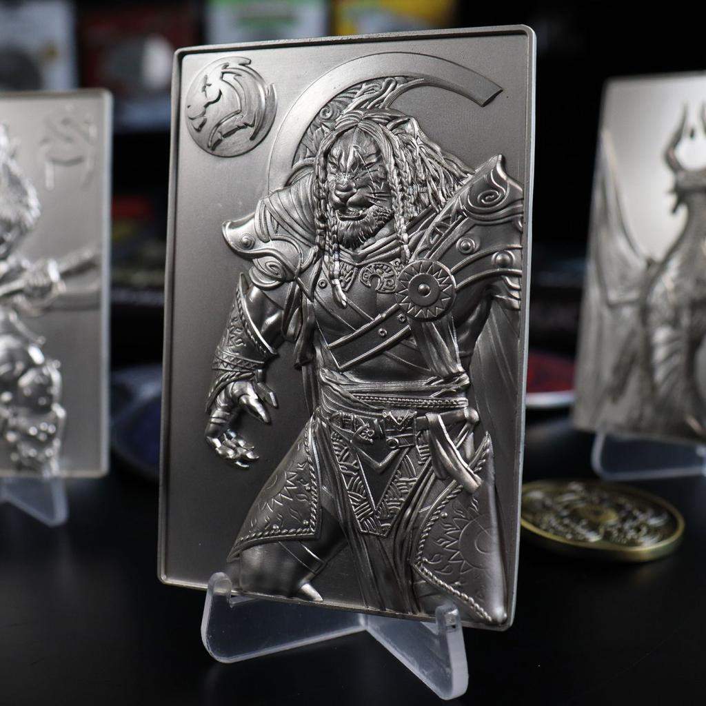 MAGIC THE GATHERING - Ajani Goldmane - Silver Plated Card Collector