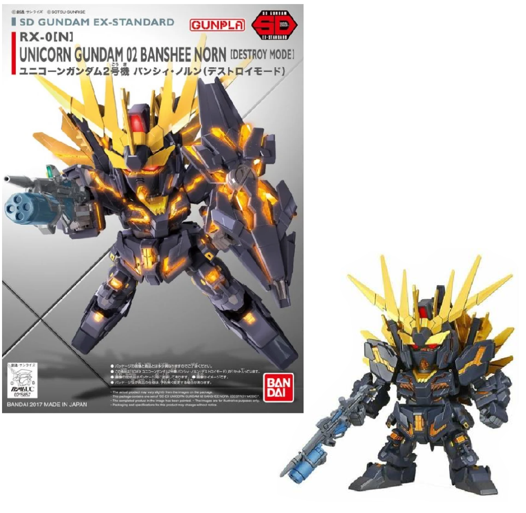 GUNDAM - SD Gundam Ex-Standard 015 Unicorn Banshee 02 - Model Kit 8cm