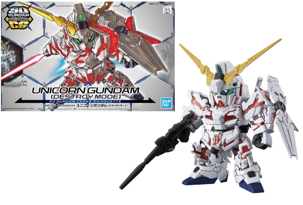 GUNDAM - SD Gundam Cross Silhouette Unicorn Gundam - Model Kit 8cm