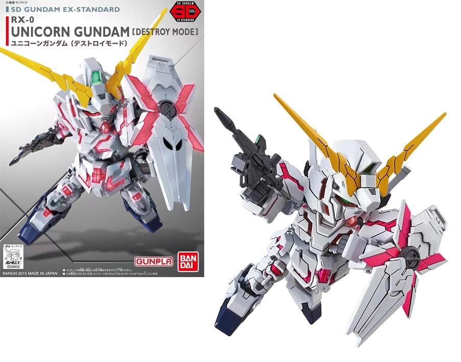 GUNDAM - SD Gundam Ex-Standard 005 Unicorn Destroy - Model Kit 8cm
