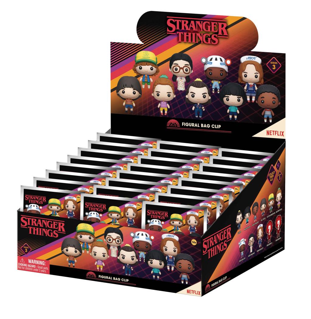 [PREORDER] STRANGER THINGS - Series 3 - 3D Foam Bag Clip (Display 24 Pcs)