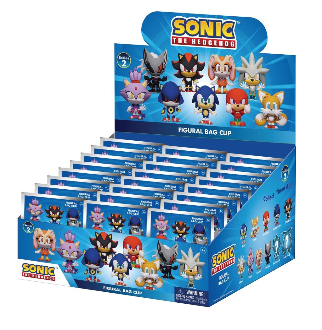 SONIC - Series 2 - 3D Foam Bag Clip (Display 24 Pcs)