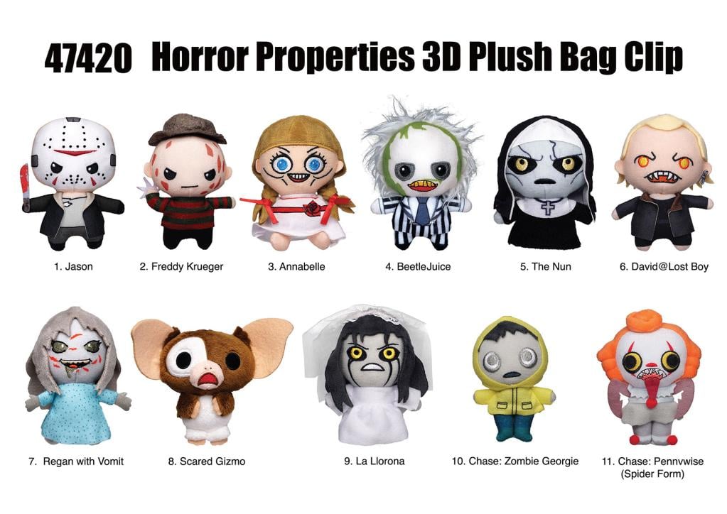HORROR - Plush Bag Clip (Display 24 Pcs)