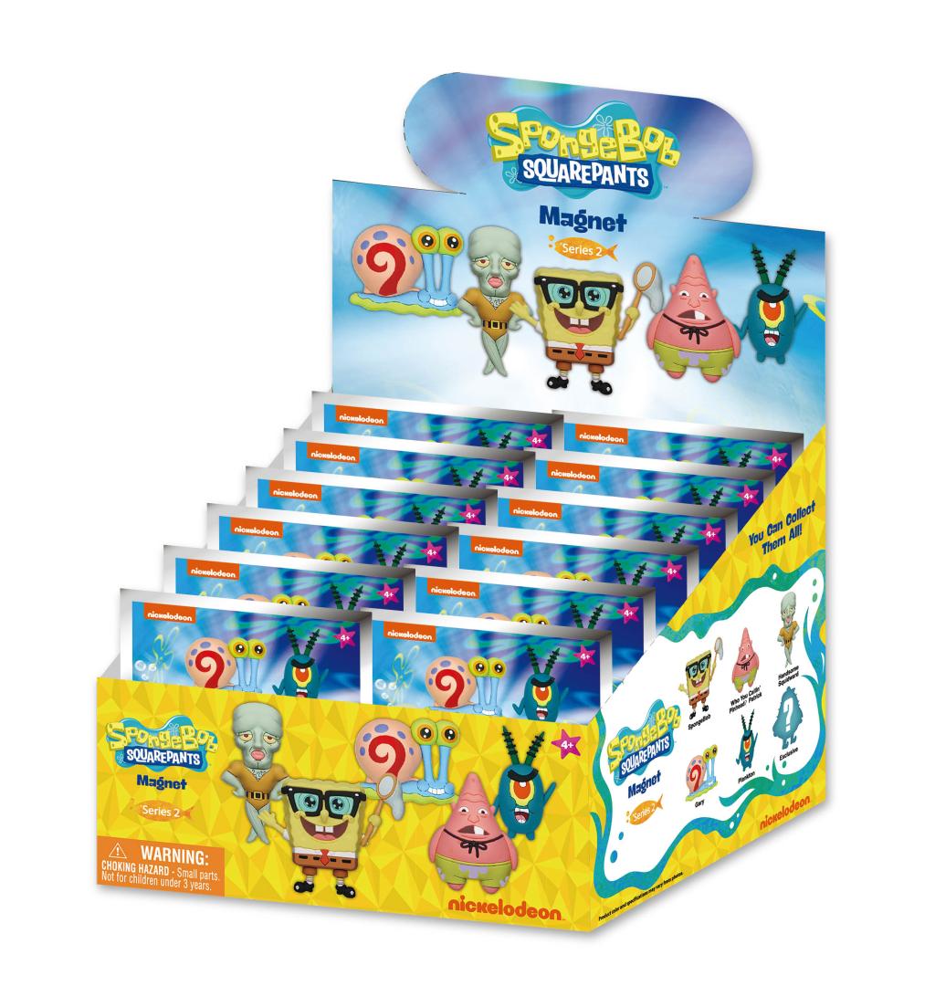 [PREORDER] SPONGBOB - Series 2 - 3D Foam Magnets in blind bags (Display 12 Pcs)