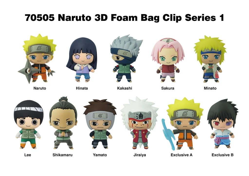NARUTO SHIPPUDEN - Series 1 - 3D Foam Bag Clip (Display 24 Pcs)