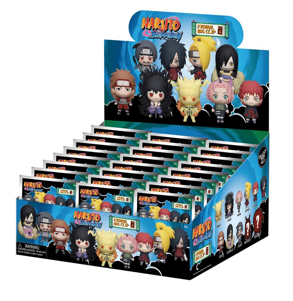 NARUTO - Series 6 - 3D Foam Bag Clip (Display 24 Pcs)