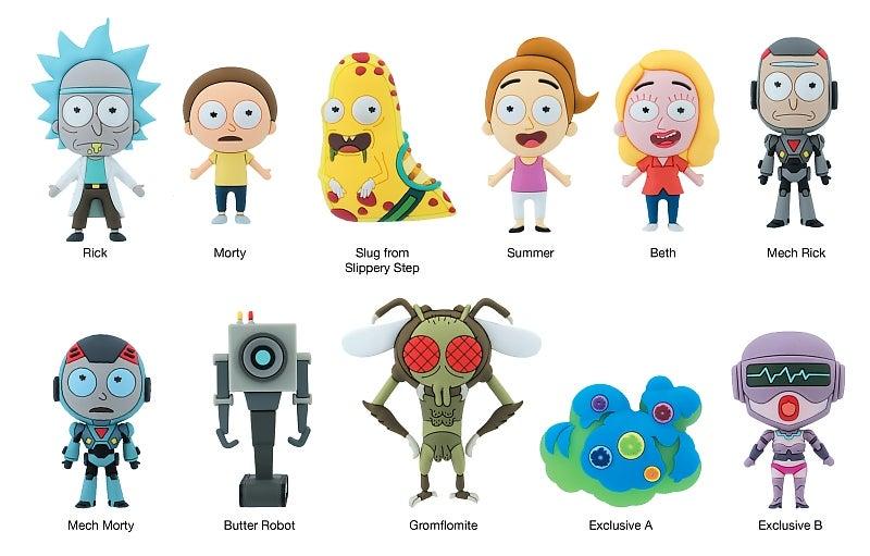 RICK & MORTY - Series 1 - 3D Foam Bag Clip (Display 24 Pcs)