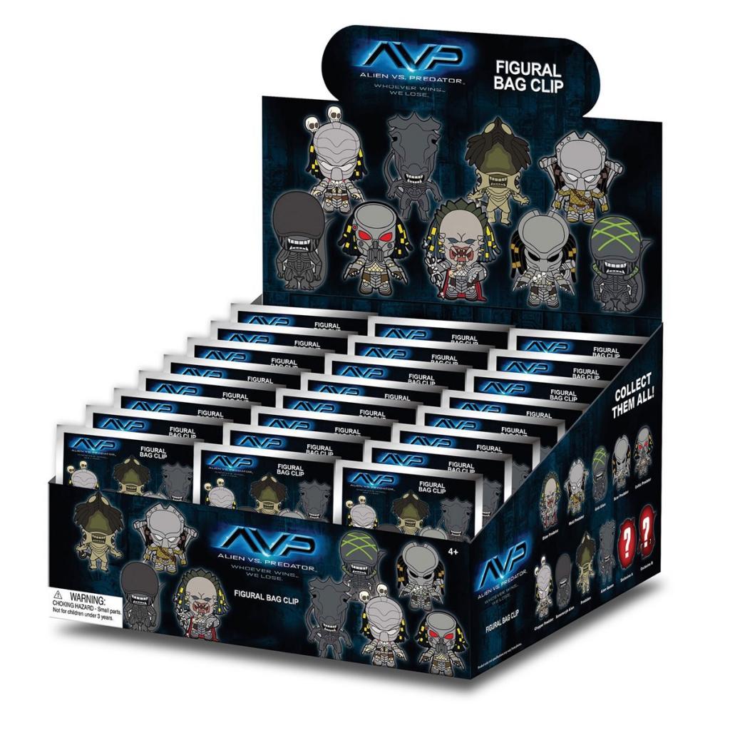 [PREORDER] ALIENS vs PREDATOR - 3D Foam Bag Clip (Display 24 Pcs)