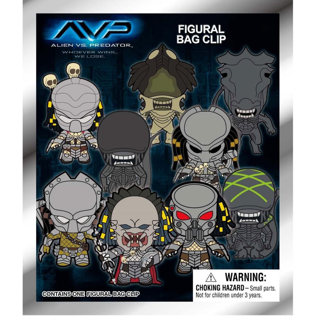 [PREORDER] ALIENS vs PREDATOR - 3D Foam Bag Clip (Display 24 Pcs)