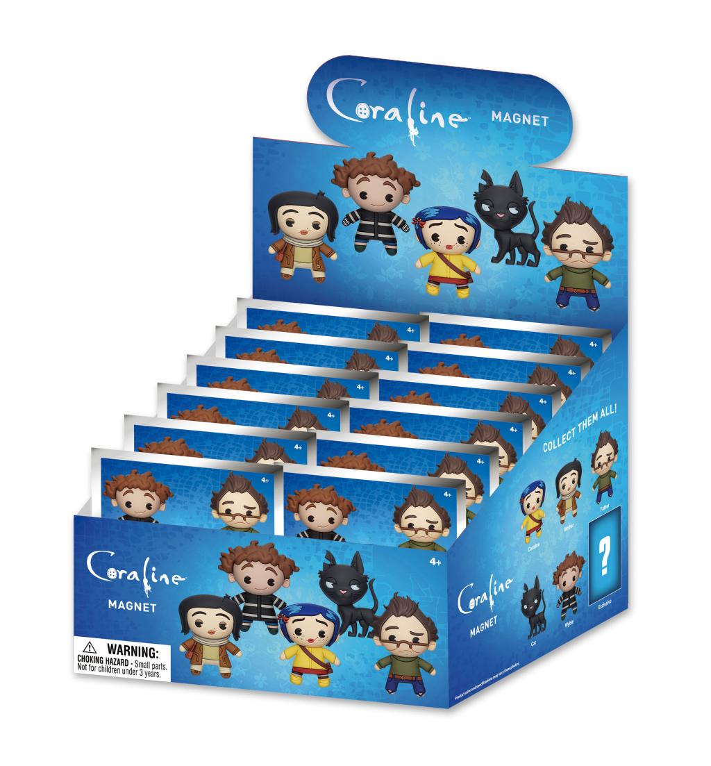 CORALINE - Series 1 - 3D Foam Magnets in blind bags (Display 12 Pcs)