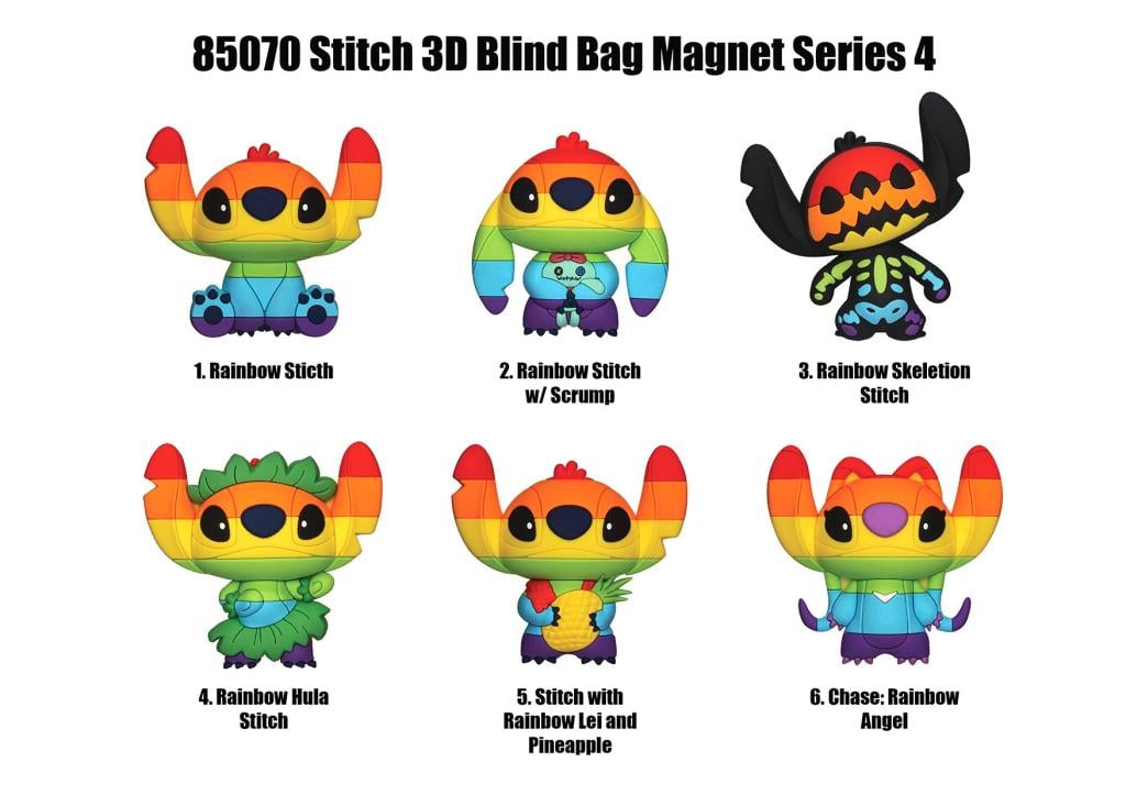STITCH - Serie 4 - 3D Foam Magnets in blind bags (Display 12 Pcs)