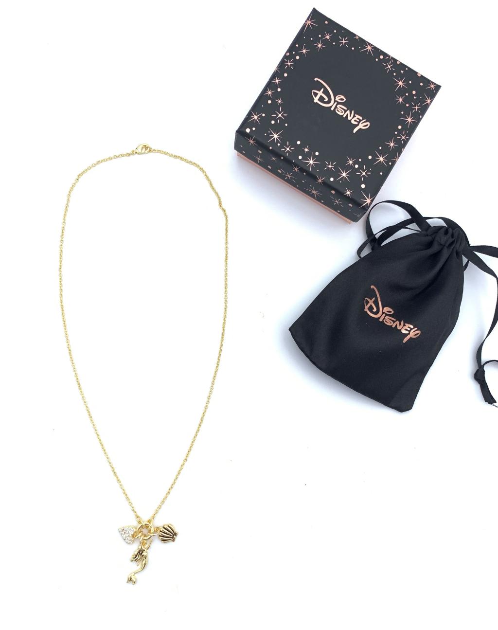 LITTLE MERMAID - Gold Brass Plated Necklace + 3 Charms