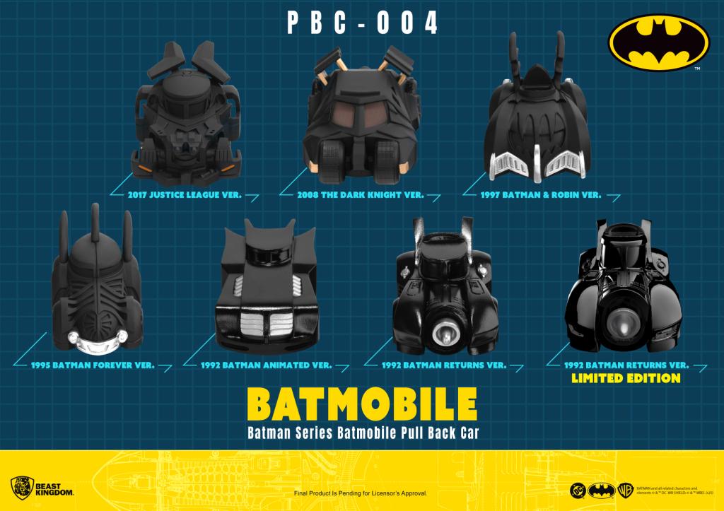 [PREORDER] DC - Batman series Batmobile Pull Back Car - Set 6 Fig. Blind Box 5cm