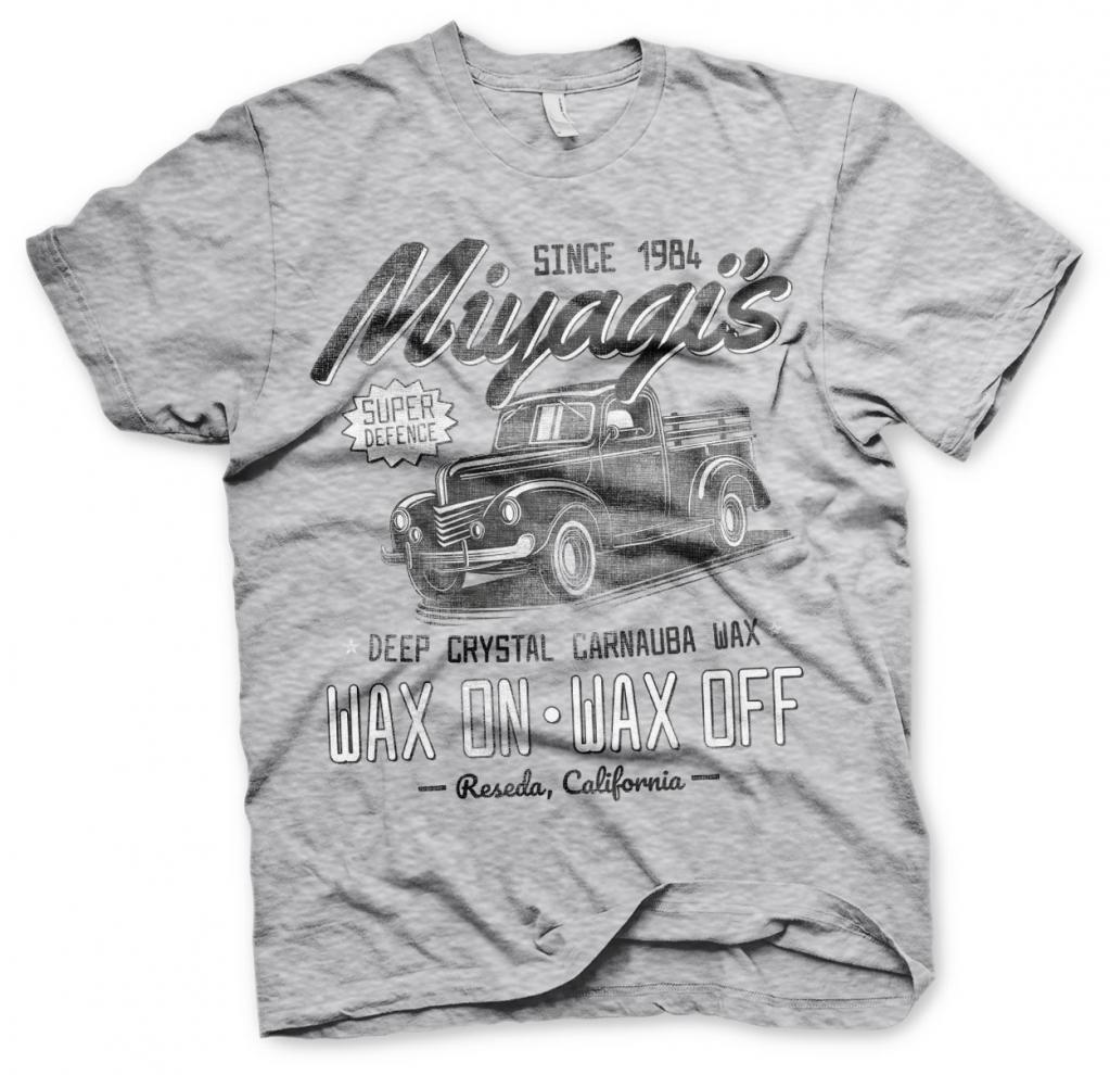 KARATE KID - T-Shirt Miyagi's Super Defence Waxing - Grey (S)