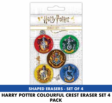 HARRY POTTER - Colourful Crest - Eraser Set